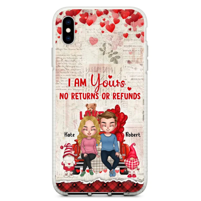 Custom Personalized Couple Truck Phone Case - Gift For Couple - Mother's Day Gift For Wife From Husband - I Am Yours No Returns Or Refunds - Case For iPhone And Samsung