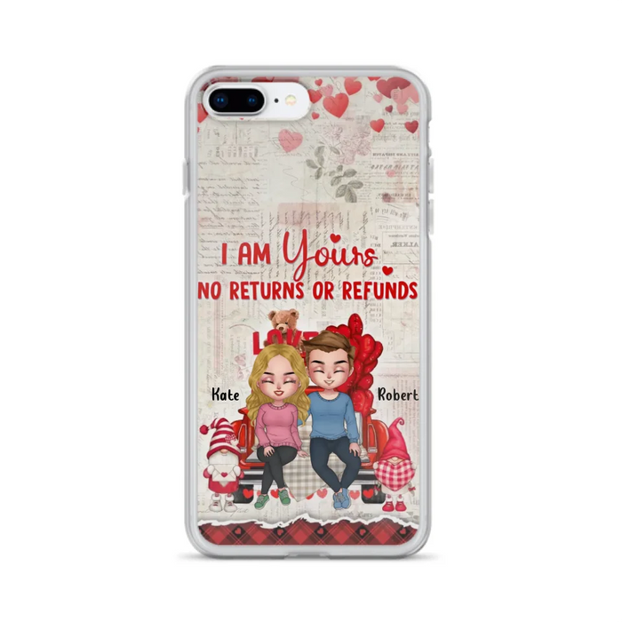 Custom Personalized Couple Truck Phone Case - Gift For Couple - Mother's Day Gift For Wife From Husband - I Am Yours No Returns Or Refunds - Case For iPhone And Samsung