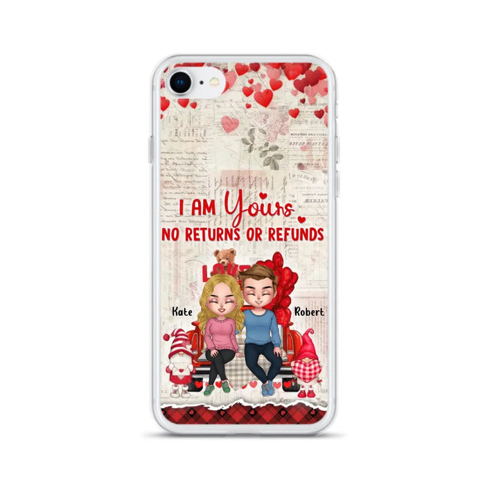 Custom Personalized Couple Truck Phone Case - Gift For Couple - Mother's Day Gift For Wife From Husband - I Am Yours No Returns Or Refunds - Case For iPhone And Samsung