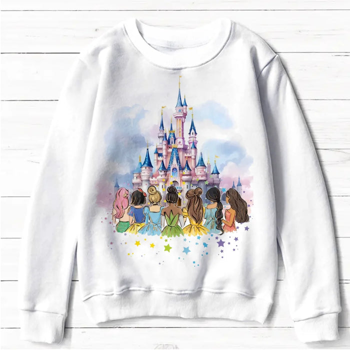 Personalized Fairy Castle AOP Sweater - Gift Idea For Girls - Magic Kingdom Princess
