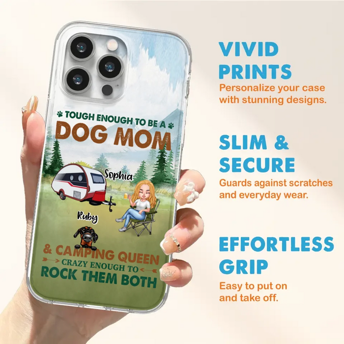 Custom Personalized Camping With Dogs Phone Case - Up to 5 Dogs - Best Gift For Dog Lovers - I Like Camping And Dogs And Maybe 3 People - Case For iPhone/Samsung