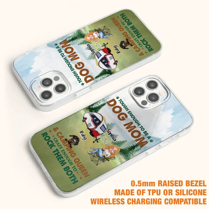 Custom Personalized Camping With Dogs Phone Case - Up to 5 Dogs - Best Gift For Dog Lovers - I Like Camping And Dogs And Maybe 3 People - Case For iPhone/Samsung