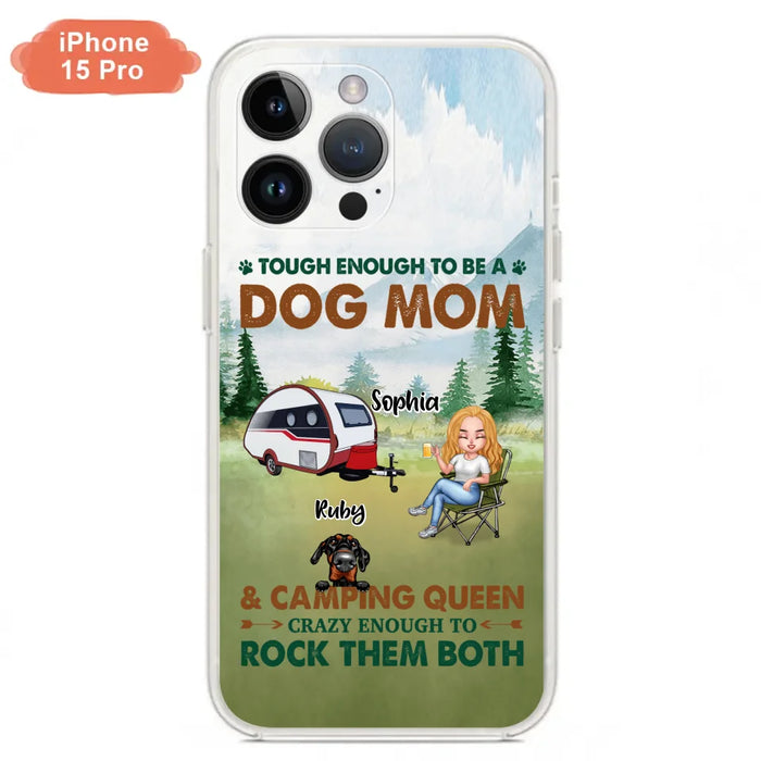 Custom Personalized Camping With Dogs Phone Case - Up to 5 Dogs - Best Gift For Dog Lovers - I Like Camping And Dogs And Maybe 3 People - Case For iPhone/Samsung