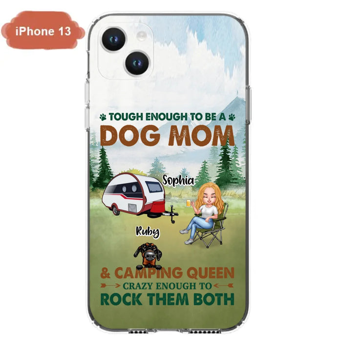 Custom Personalized Camping With Dogs Phone Case - Up to 5 Dogs - Best Gift For Dog Lovers - I Like Camping And Dogs And Maybe 3 People - Case For iPhone/Samsung