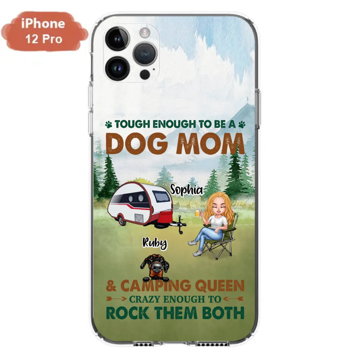 Custom Personalized Camping With Dogs Phone Case - Up to 5 Dogs - Best Gift For Dog Lovers - I Like Camping And Dogs And Maybe 3 People - Case For iPhone/Samsung