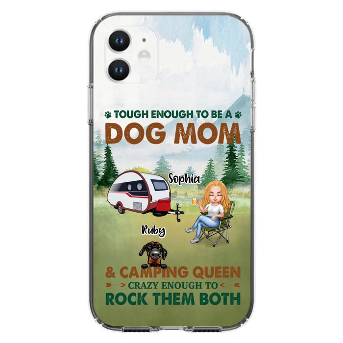 Custom Personalized Camping With Dogs Phone Case - Up to 5 Dogs - Best Gift For Dog Lovers - I Like Camping And Dogs And Maybe 3 People - Case For iPhone/Samsung