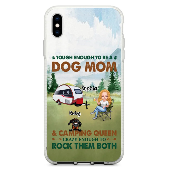 Custom Personalized Camping With Dogs Phone Case - Up to 5 Dogs - Best Gift For Dog Lovers - I Like Camping And Dogs And Maybe 3 People - Case For iPhone/Samsung