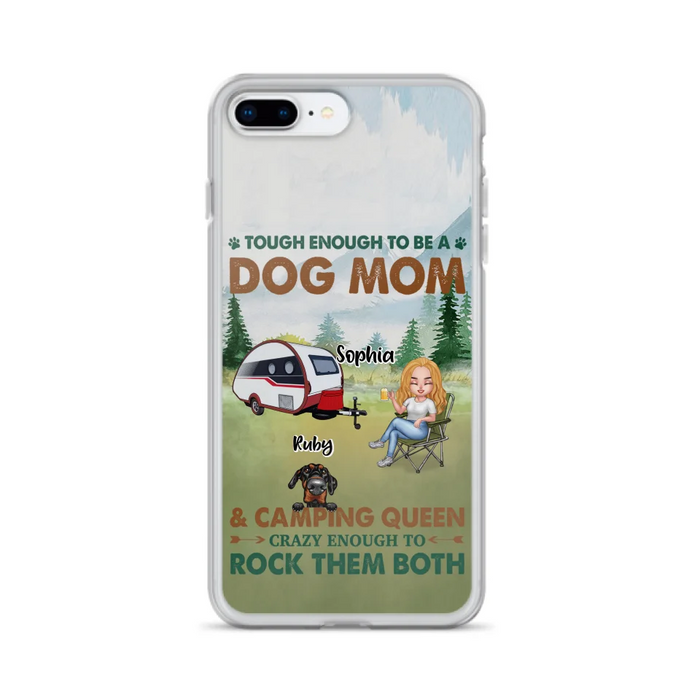 Custom Personalized Camping With Dogs Phone Case - Up to 5 Dogs - Best Gift For Dog Lovers - I Like Camping And Dogs And Maybe 3 People - Case For iPhone/Samsung