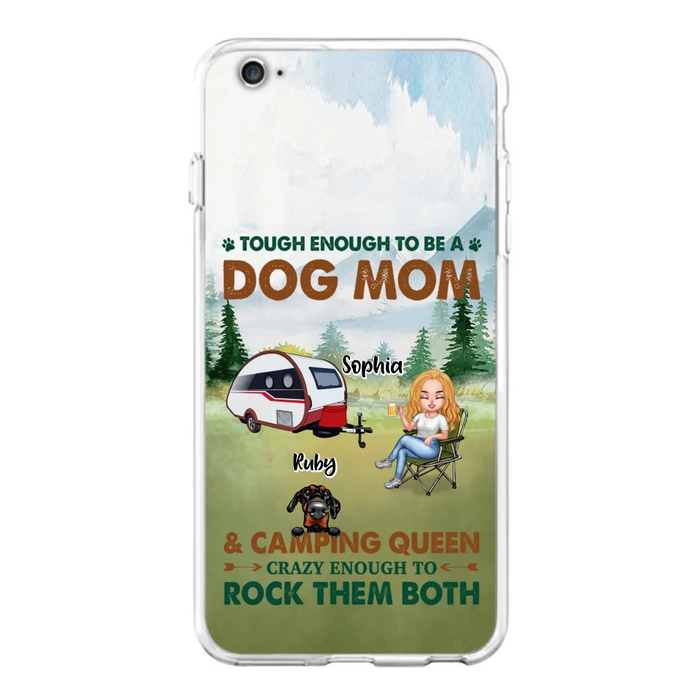 Custom Personalized Camping With Dogs Phone Case - Up to 5 Dogs - Best Gift For Dog Lovers - I Like Camping And Dogs And Maybe 3 People - Case For iPhone/Samsung