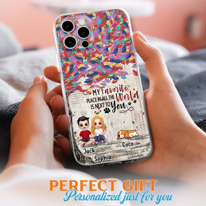 Custom Personalized Couple And Dogs Phone Case - Up to 3 Dogs - Best Gift For Dog Lovers - You And Me & The Dogs - Case For iPhone/Samsung