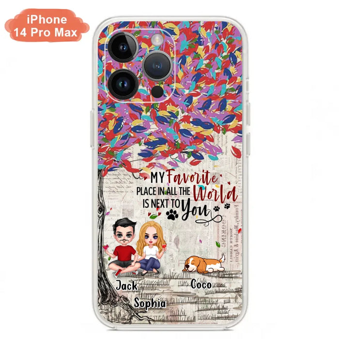 Custom Personalized Couple And Dogs Phone Case - Up to 3 Dogs - Best Gift For Dog Lovers - You And Me & The Dogs - Case For iPhone/Samsung