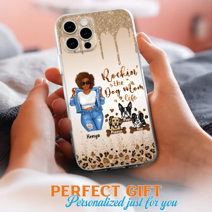 Custom Personalized Dog Mom Phone Case - Up to 3 Dogs - Rockin' The Dog mom Life