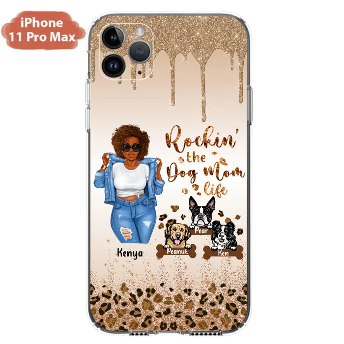 Custom Personalized Dog Mom Phone Case - Up to 3 Dogs - Rockin' The Dog mom Life