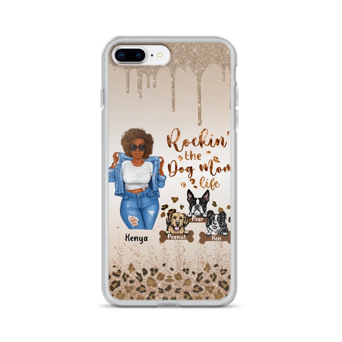 Custom Personalized Dog Mom Phone Case - Up to 3 Dogs - Rockin' The Dog mom Life