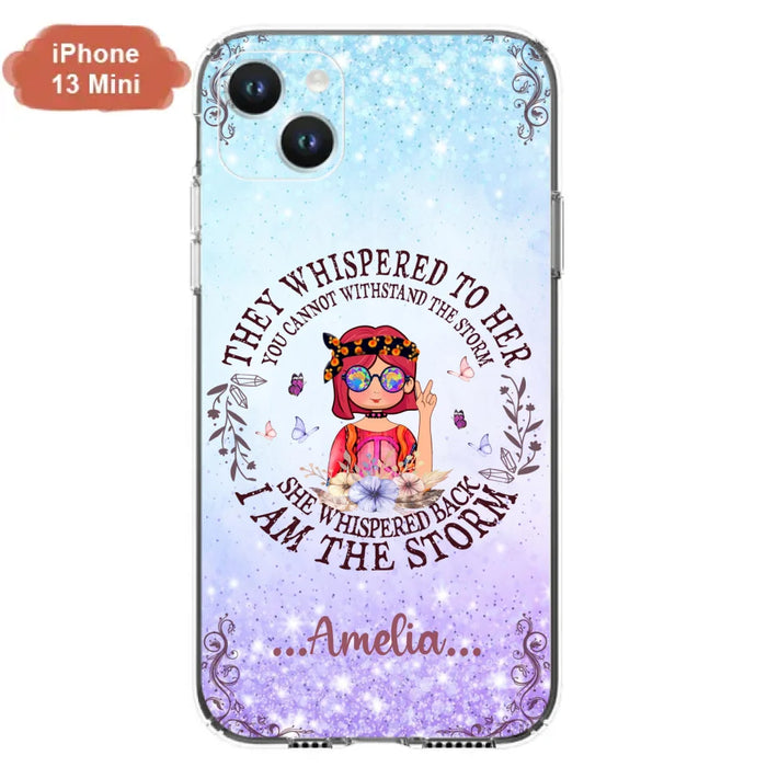 Custom Personalized Hippie Girl Phone Case - Best Gift For Hippie Girl - I Am The Storm - Case For iPhone And Samsung