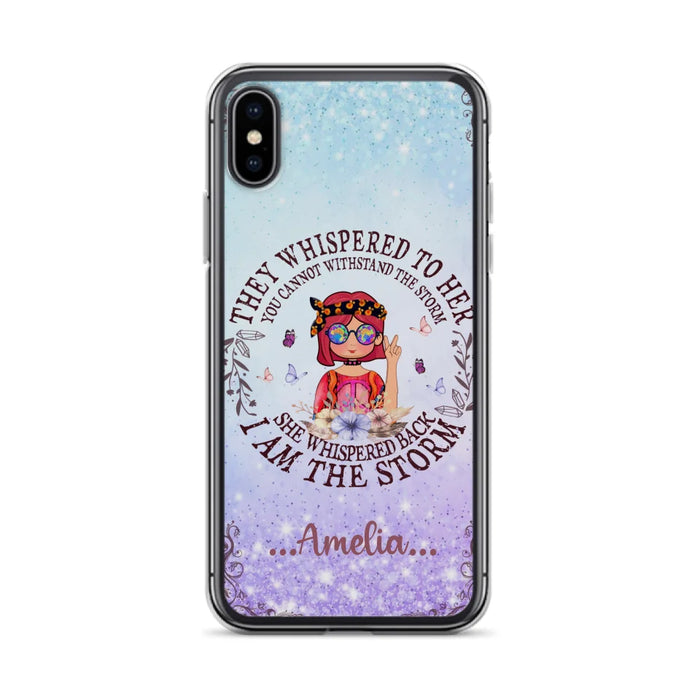 Custom Personalized Hippie Girl Phone Case - Best Gift For Hippie Girl - I Am The Storm - Case For iPhone And Samsung