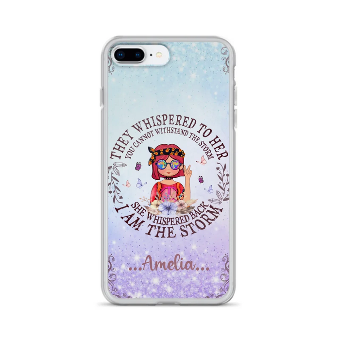 Custom Personalized Hippie Girl Phone Case - Best Gift For Hippie Girl - I Am The Storm - Case For iPhone And Samsung