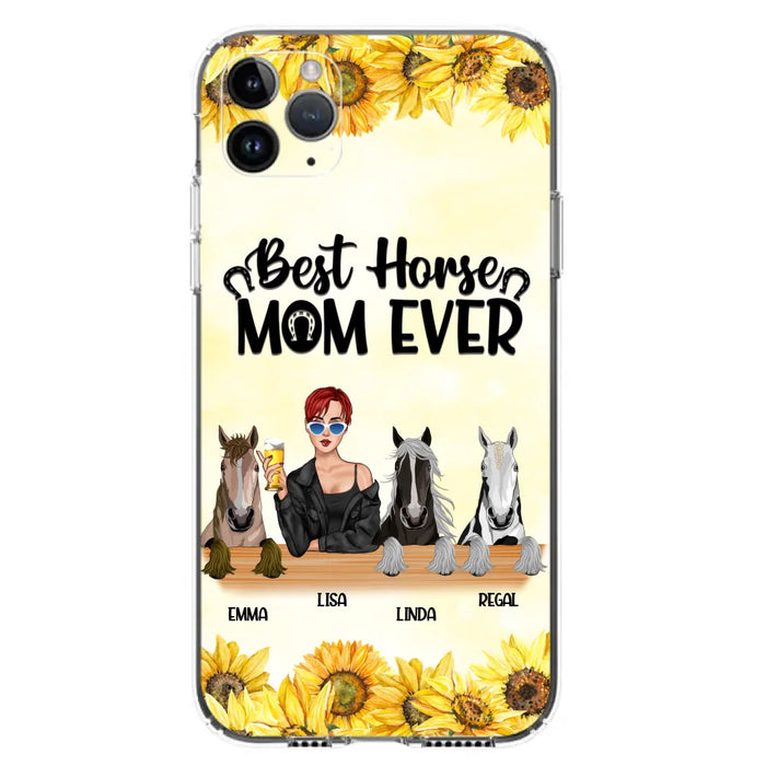 Custom Personalized Horse Mom Phone Case, Gift for Horse Lovers - Life Is Better With Horses