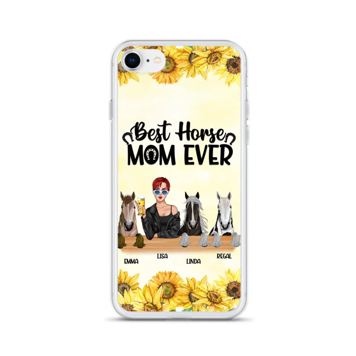 Custom Personalized Horse Mom Phone Case, Gift for Horse Lovers - Life Is Better With Horses