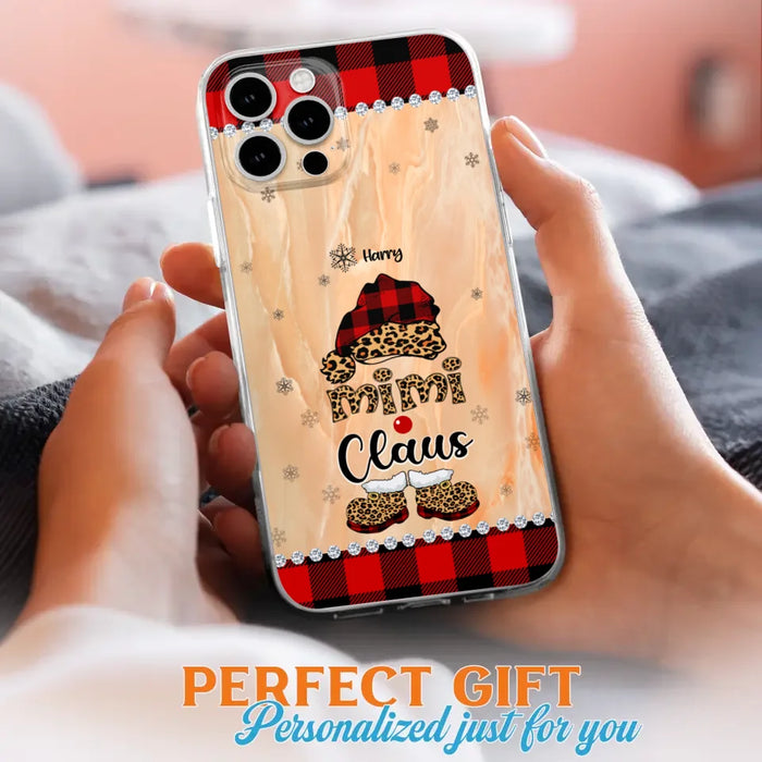 Custom Personalized Mimi Claus Phone Case - Upto 9 Names - Gift For Grandma - Case For iPhone And Samsung