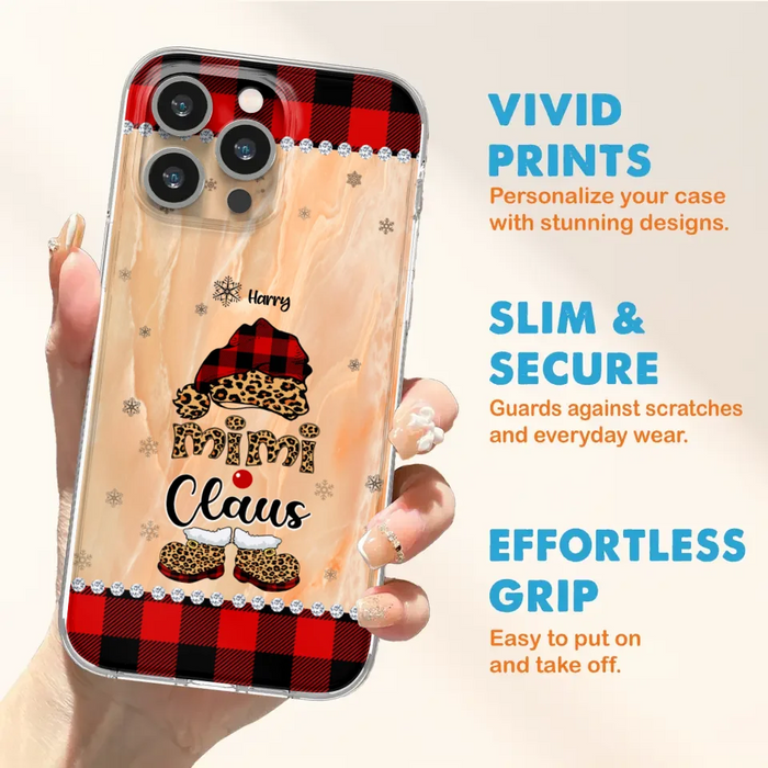 Custom Personalized Mimi Claus Phone Case - Upto 9 Names - Gift For Grandma - Case For iPhone And Samsung