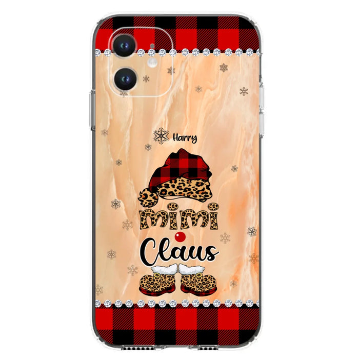 Custom Personalized Mimi Claus Phone Case - Upto 9 Names - Gift For Grandma - Case For iPhone And Samsung