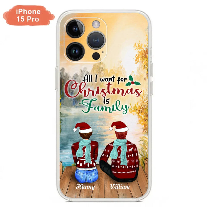 Custom Personalized Family Phone Case - Couple/ Parents With Upto 3 Kids, 3 Pets - Gift For Family - Case For iPhone And Samsung