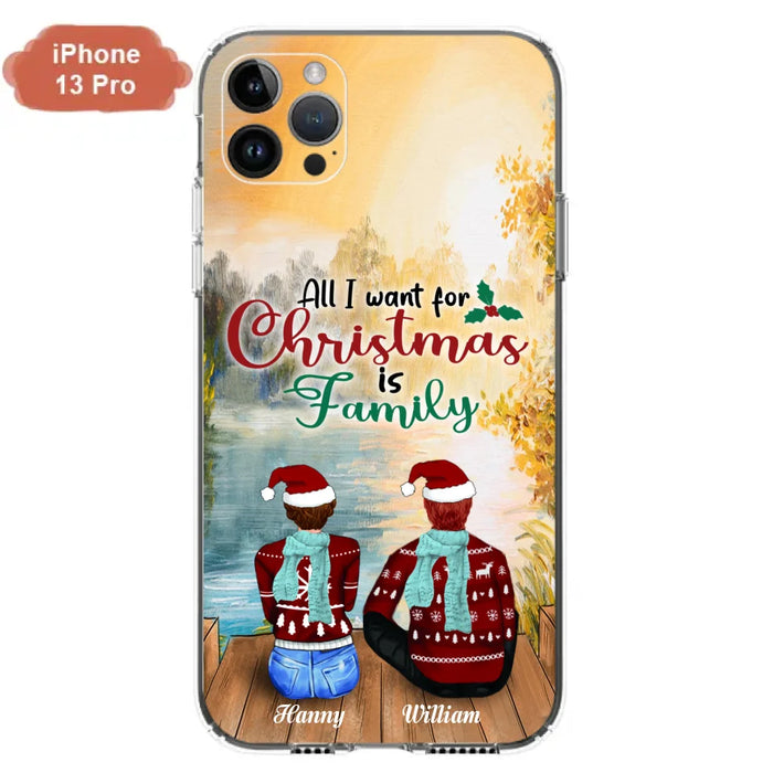 Custom Personalized Family Phone Case - Couple/ Parents With Upto 3 Kids, 3 Pets - Gift For Family - Case For iPhone And Samsung