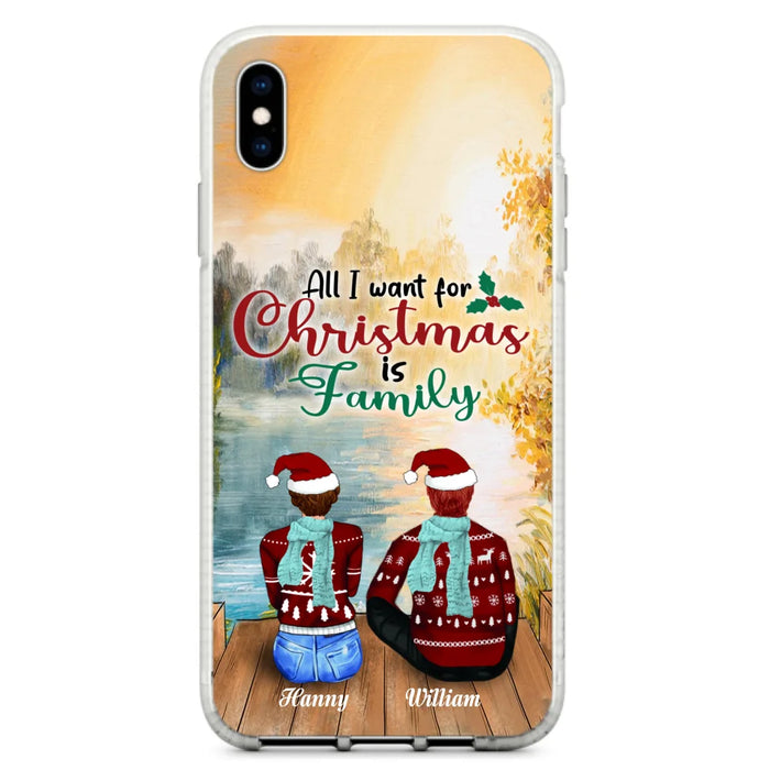 Custom Personalized Family Phone Case - Couple/ Parents With Upto 3 Kids, 3 Pets - Gift For Family - Case For iPhone And Samsung