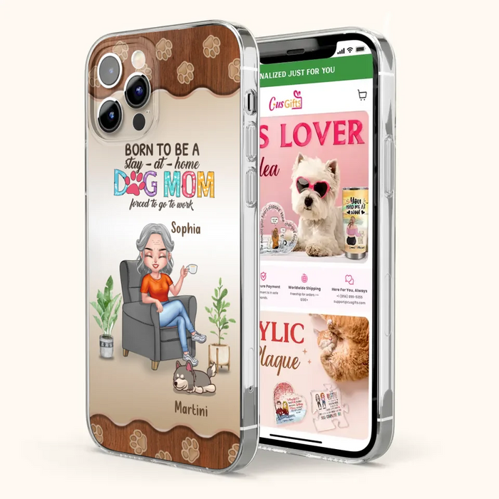 Custom Personalized Dog Mom Phone Case - Upto 4 Dogs - Retired Gift Idea For Mother - Dog Lover