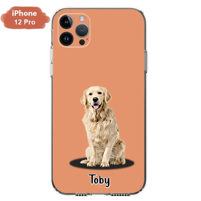 Custom Personalized Pet Phone Case - Up to 3 Pets - Gift Idea For Dog/ Cat Lover - Case For iPhone And Samsung