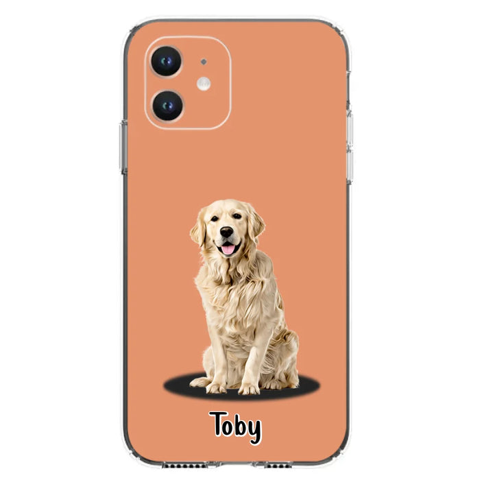 Custom Personalized Pet Phone Case - Up to 3 Pets - Gift Idea For Dog/ Cat Lover - Case For iPhone And Samsung