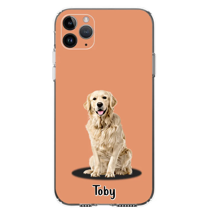 Custom Personalized Pet Phone Case - Up to 3 Pets - Gift Idea For Dog/ Cat Lover - Case For iPhone And Samsung