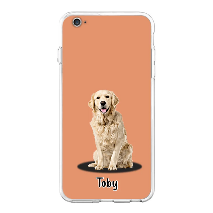 Custom Personalized Pet Phone Case - Up to 3 Pets - Gift Idea For Dog/ Cat Lover - Case For iPhone And Samsung