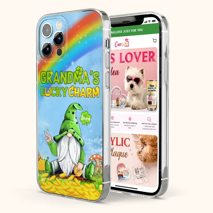 Custom Personalized iPhone Case/Samsung Case - Gift for Grandmother - Grandma's Lucky Charms Phone Case - Up to 6 Grandkids