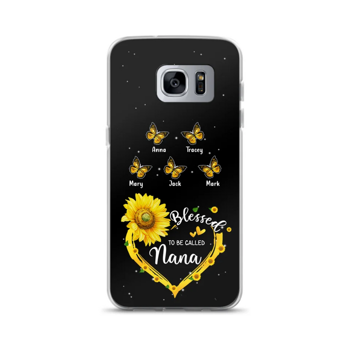 Custom Personalized Grandma Butterfly Phone Case For iPhone and Samsung - Gift Idea For Grandma - Blessed To Be Called Grandma