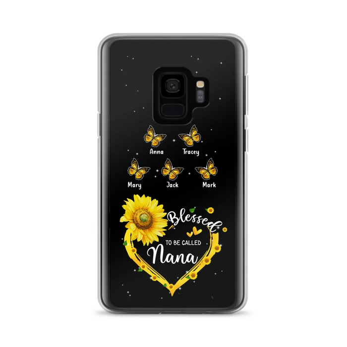 Custom Personalized Grandma Butterfly Phone Case For iPhone and Samsung - Gift Idea For Grandma - Blessed To Be Called Grandma