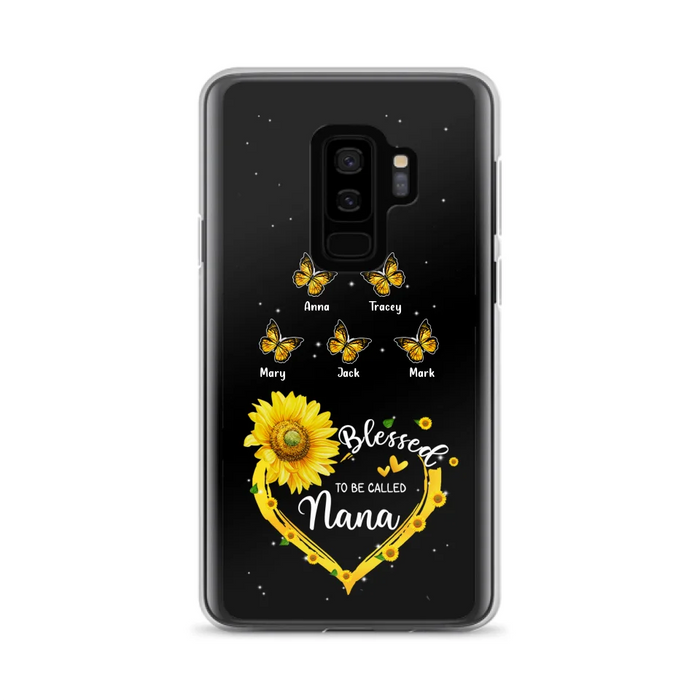 Custom Personalized Grandma Butterfly Phone Case For iPhone and Samsung - Gift Idea For Grandma - Blessed To Be Called Grandma