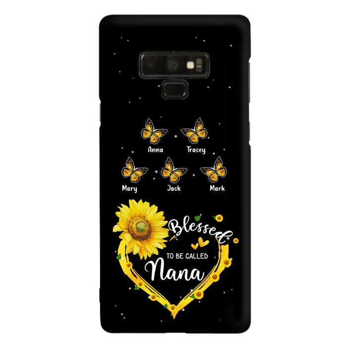 Custom Personalized Grandma Butterfly Phone Case For iPhone and Samsung - Gift Idea For Grandma - Blessed To Be Called Grandma