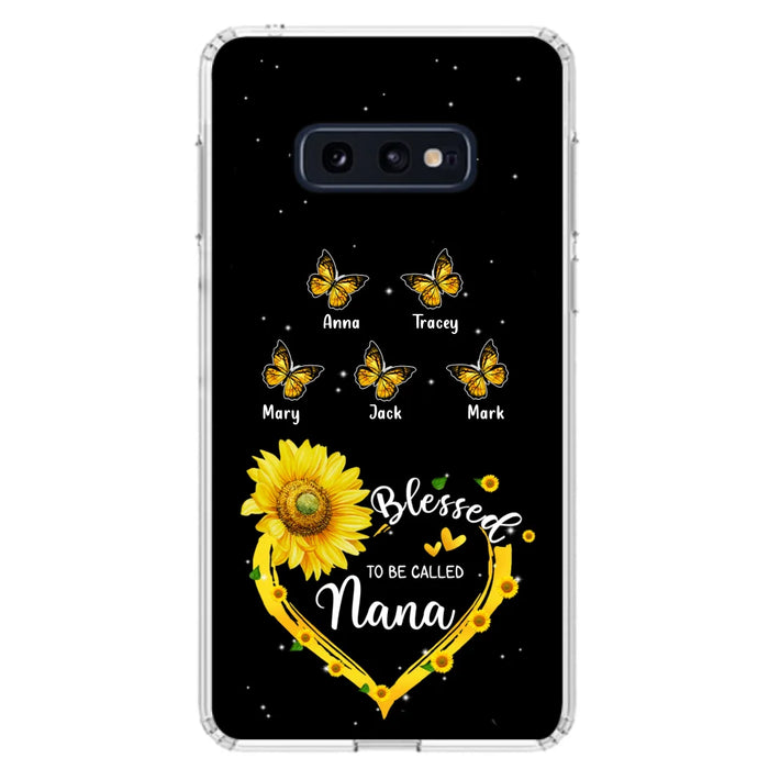 Custom Personalized Grandma Butterfly Phone Case For iPhone and Samsung - Gift Idea For Grandma - Blessed To Be Called Grandma