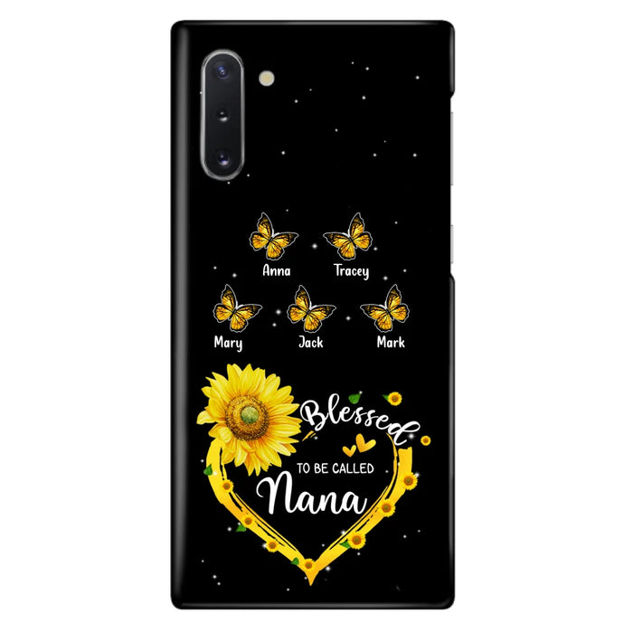 Custom Personalized Grandma Butterfly Phone Case For iPhone and Samsung - Gift Idea For Grandma - Blessed To Be Called Grandma