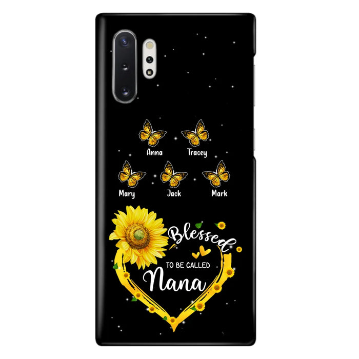 Custom Personalized Grandma Butterfly Phone Case For iPhone and Samsung - Gift Idea For Grandma - Blessed To Be Called Grandma