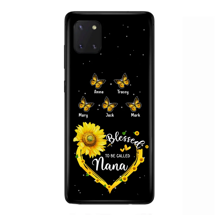 Custom Personalized Grandma Butterfly Phone Case For iPhone and Samsung - Gift Idea For Grandma - Blessed To Be Called Grandma