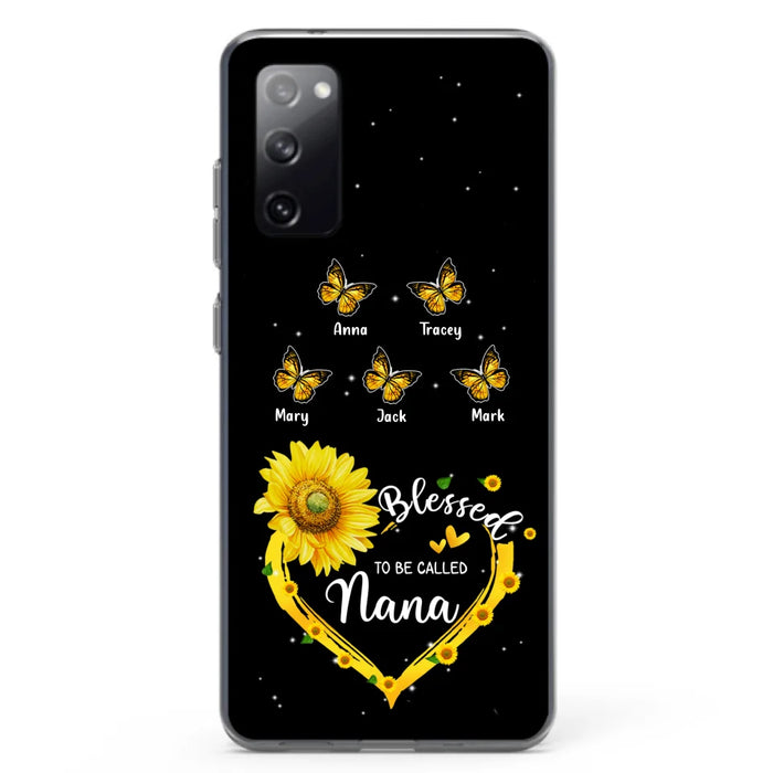 Custom Personalized Grandma Butterfly Phone Case For iPhone and Samsung - Gift Idea For Grandma - Blessed To Be Called Grandma