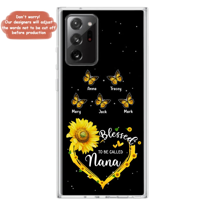 Custom Personalized Grandma Butterfly Phone Case For iPhone and Samsung - Gift Idea For Grandma - Blessed To Be Called Grandma