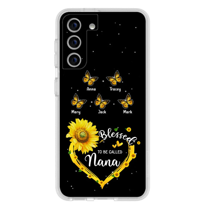 Custom Personalized Grandma Butterfly Phone Case For iPhone and Samsung - Gift Idea For Grandma - Blessed To Be Called Grandma