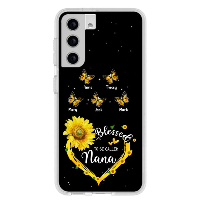 Custom Personalized Grandma Butterfly Phone Case For iPhone and Samsung - Gift Idea For Grandma - Blessed To Be Called Grandma