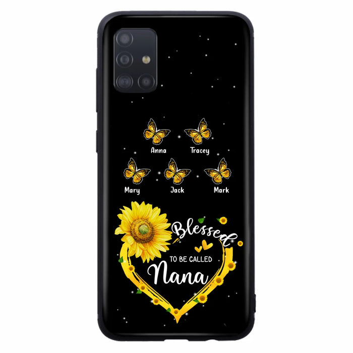 Custom Personalized Grandma Butterfly Phone Case For iPhone and Samsung - Gift Idea For Grandma - Blessed To Be Called Grandma