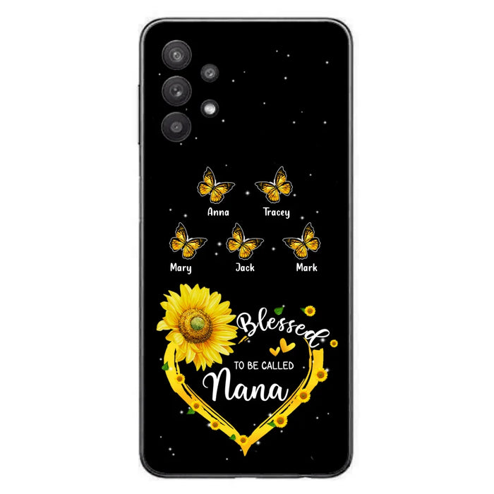 Custom Personalized Grandma Butterfly Phone Case For iPhone and Samsung - Gift Idea For Grandma - Blessed To Be Called Grandma