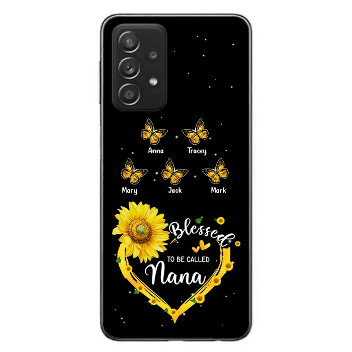 Custom Personalized Grandma Butterfly Phone Case For iPhone and Samsung - Gift Idea For Grandma - Blessed To Be Called Grandma